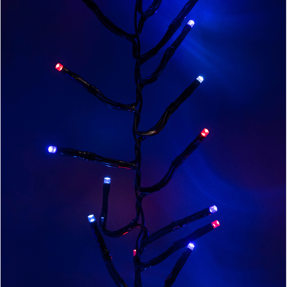 Samuel Alexander 5000 Blue Red and White LED Christmas Cluster String Lights 62.5m Image 5