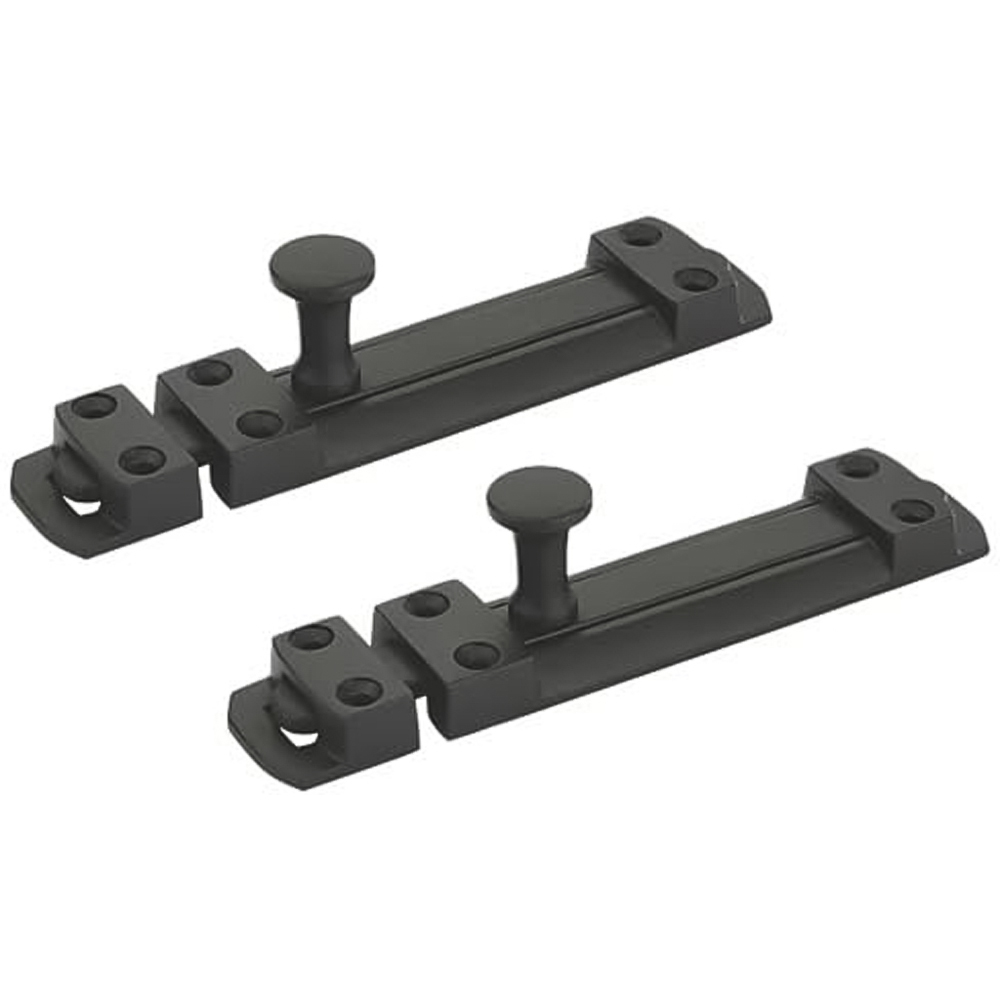 Golden Grace Matt Black Security Door Slide Bolt 2 Pack Image 1