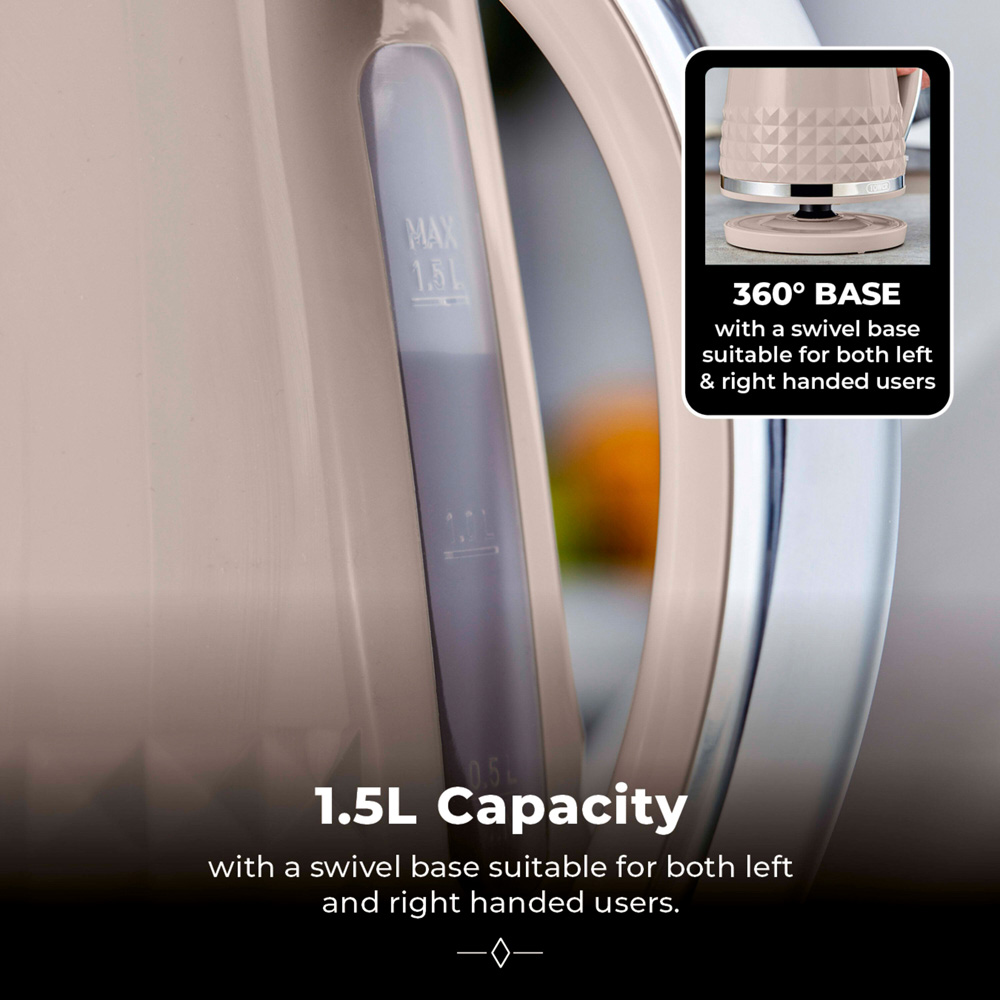 Tower Solitaire EEJB255 Latte 2 Slice Toaster 1.5L Kettle and 6L Air Fryer Bundle Image 5