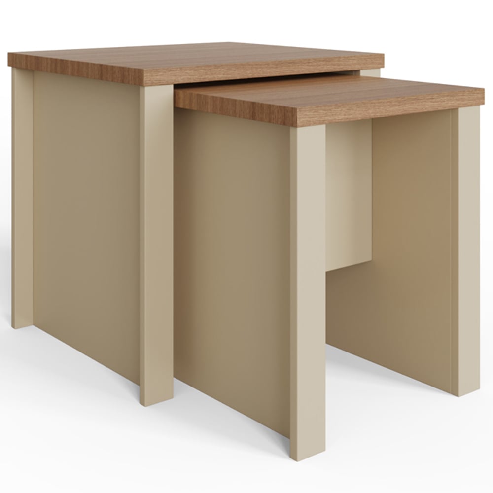 GFW Lancaster Cream Nest of Tables Set of 2 Image 2