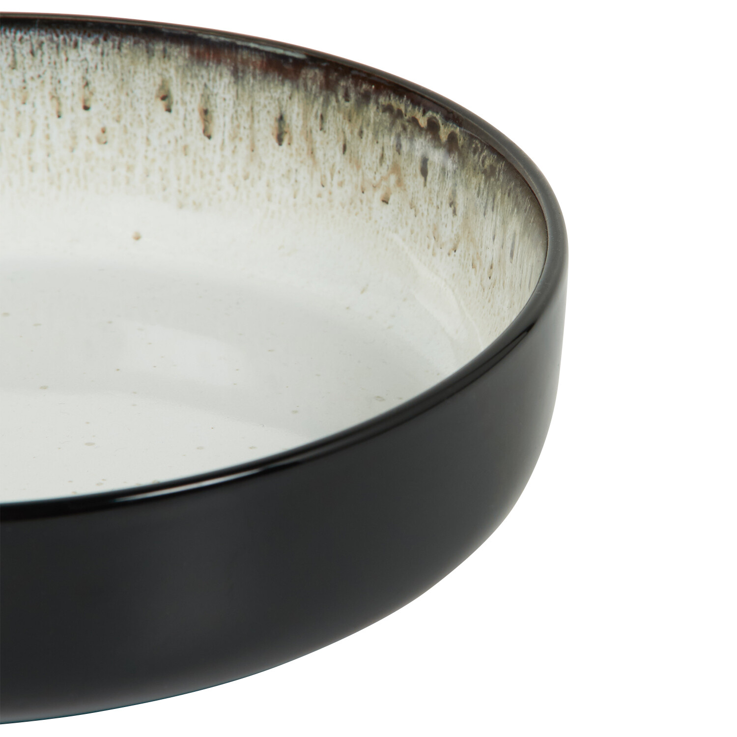 Black Kyanite Medium Serving Bowl - Black and White Image 4