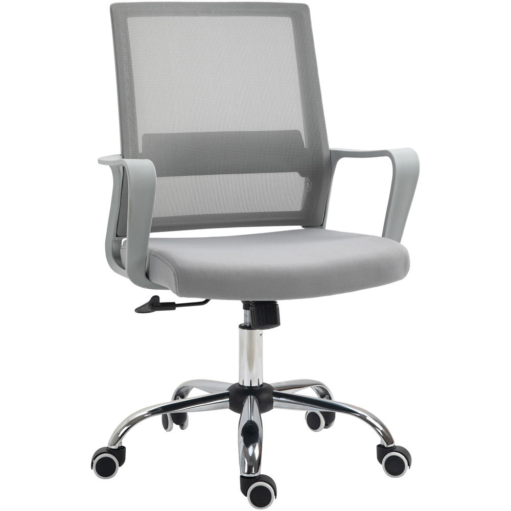 Portland Grey Mesh Swivel Office Desk Chair Image 2