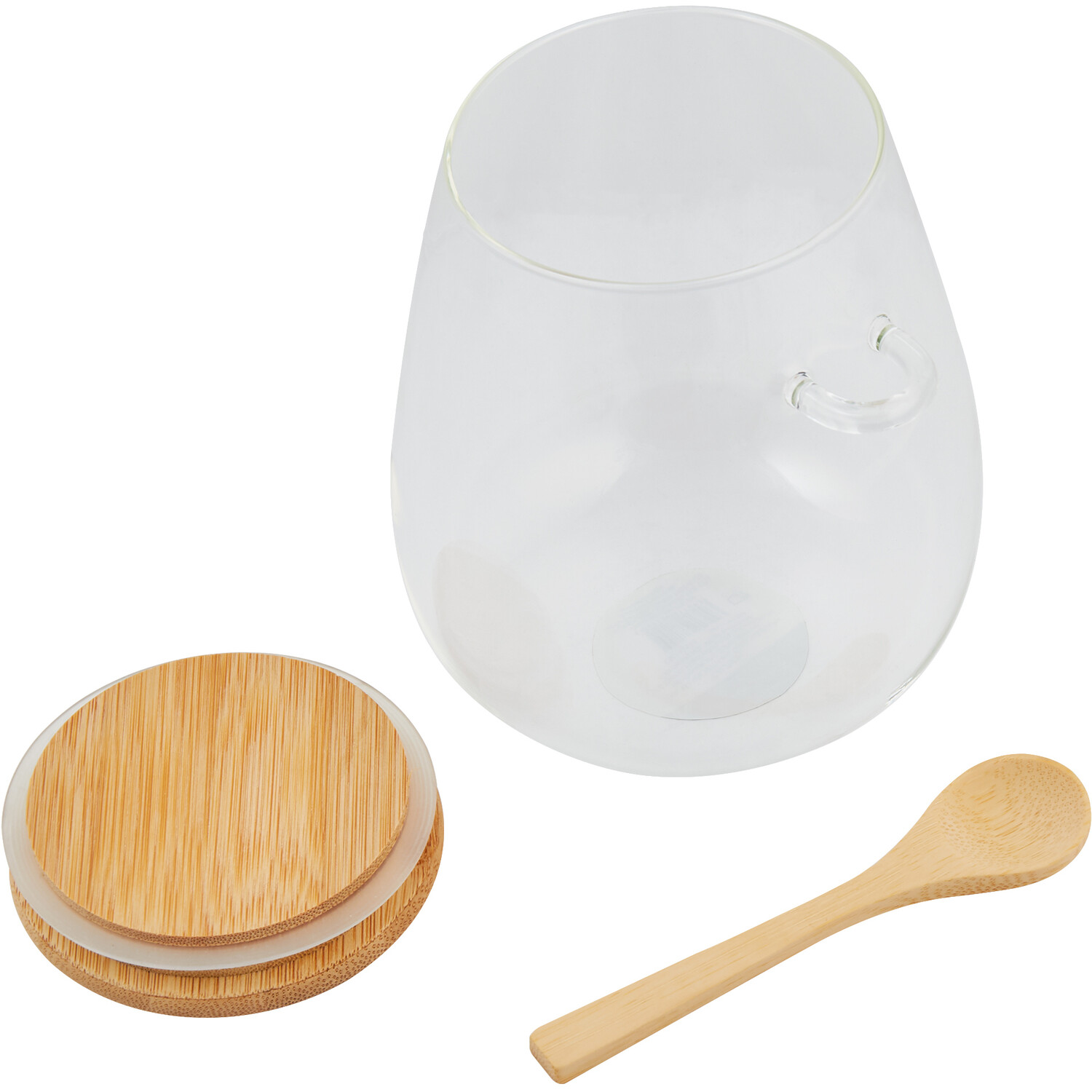 Glass Storage Jar with Bamboo Lid - 1l Image 3