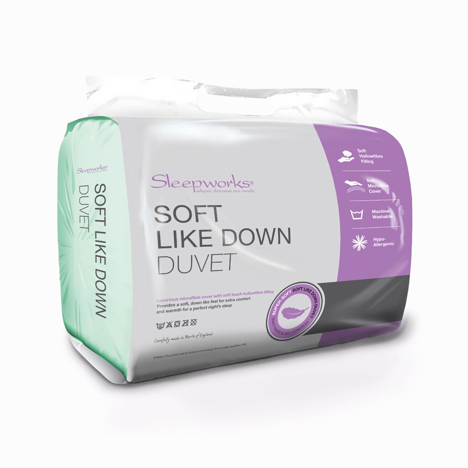 Sleepworks Double White Soft Like Down Duvet 13.5 Tog Image 3