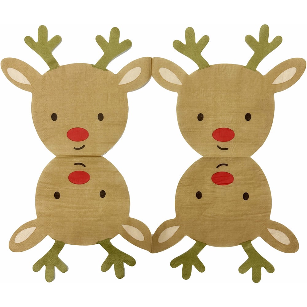 Santa or Reindeer Shaped Napkin Image 3