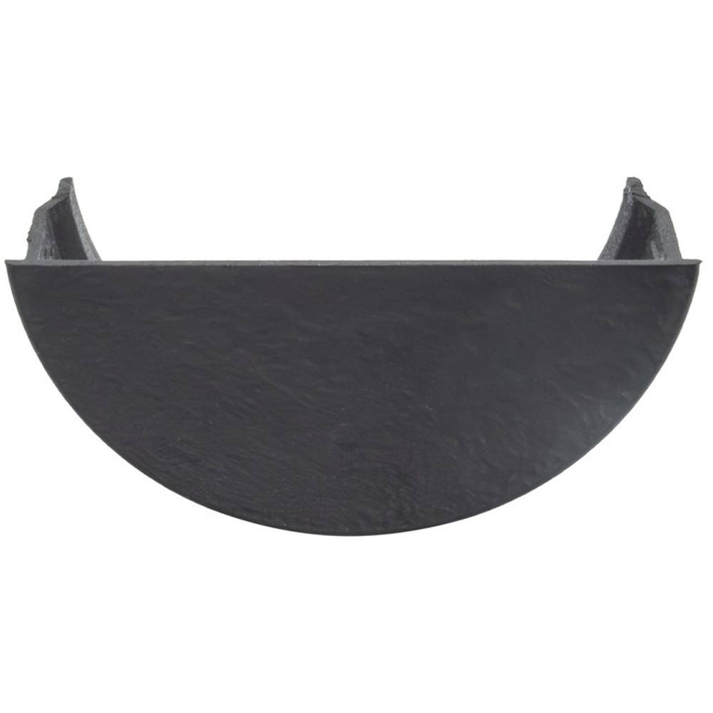 FloPlast Half Round Gutter Internal Stop End Cast Iron Effect 112mm Image 3