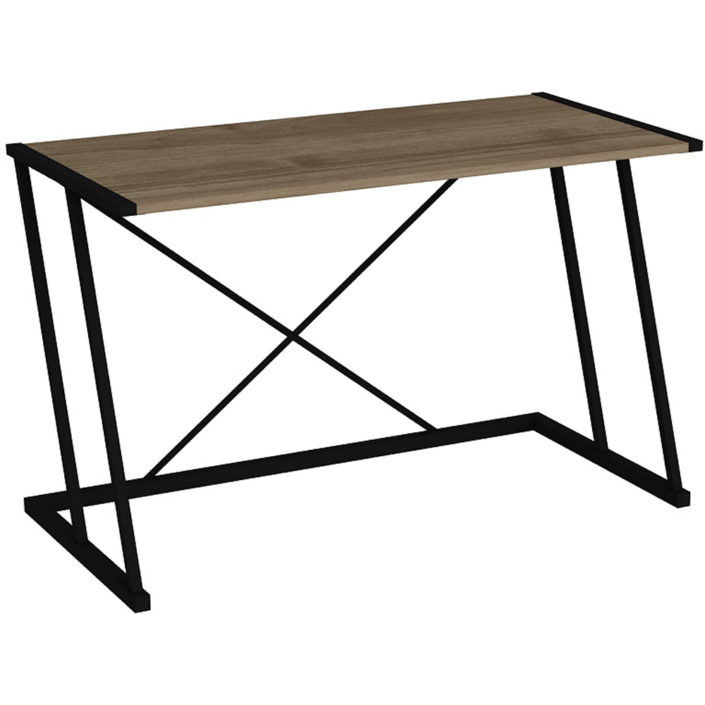 Decorotika Anemon Walnut and Black White Computer Desk Image 3