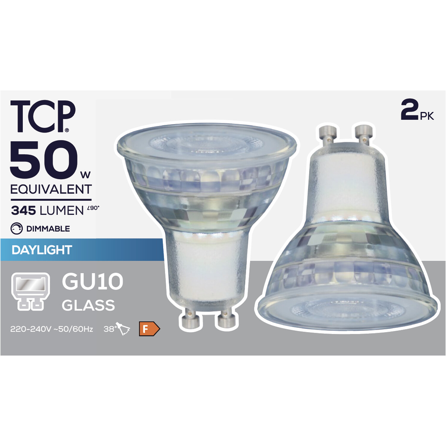 TCP LED GU10 345L Dimmable Bulbs - Daylight Image 2