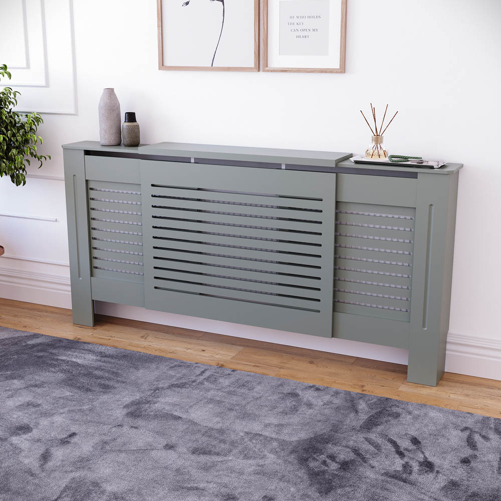 Vida Designs Milton Grey Adjustable Radiator Cover Image 6