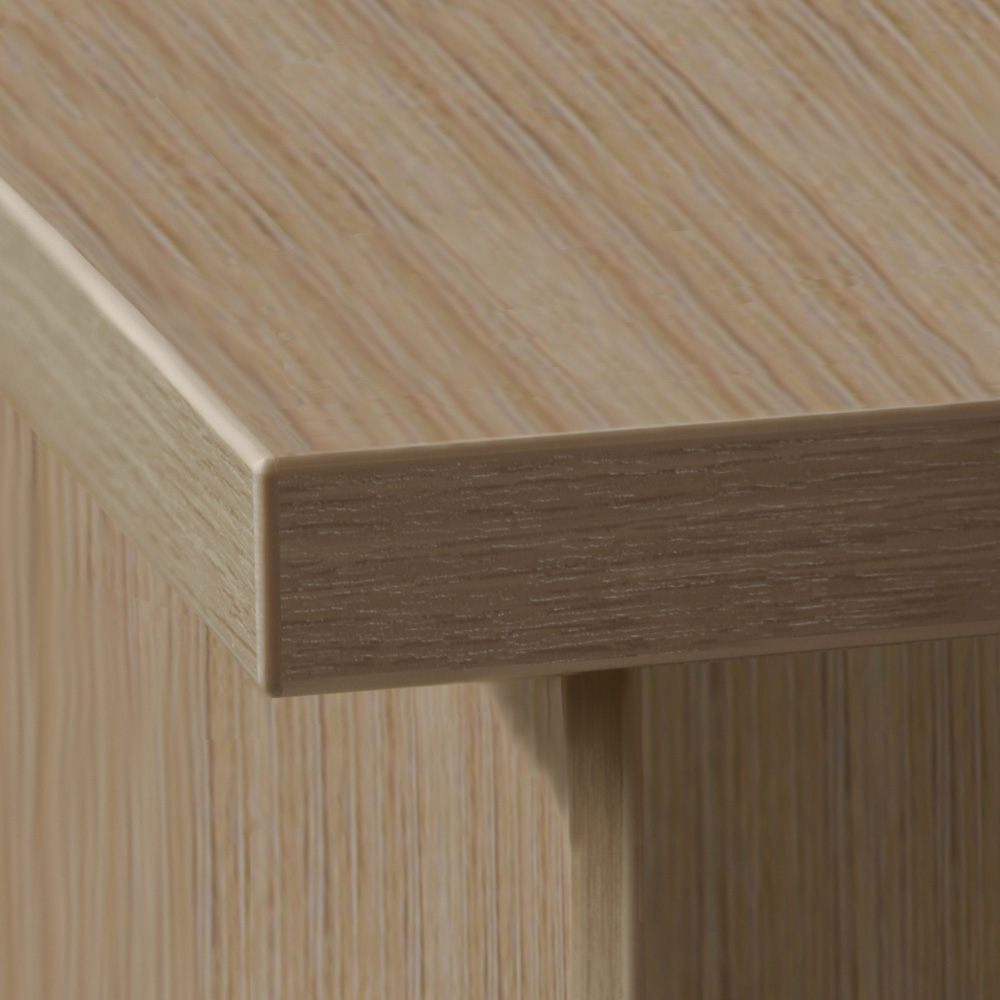 R White Cabinets 3 Drawer 4 Shelf Brown Storage Unit with Hutch Image 3