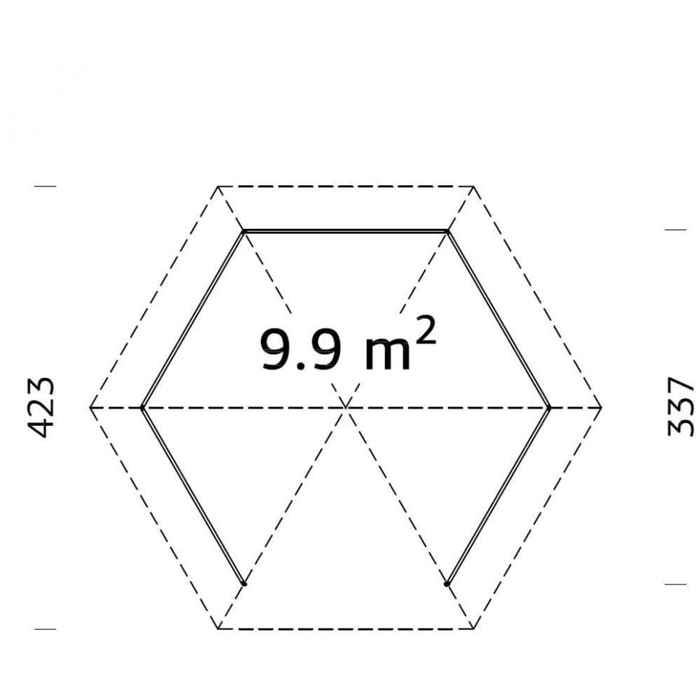 Palmako Betty 11 x 11ft Apex Hexagonal Pavilion Image 8