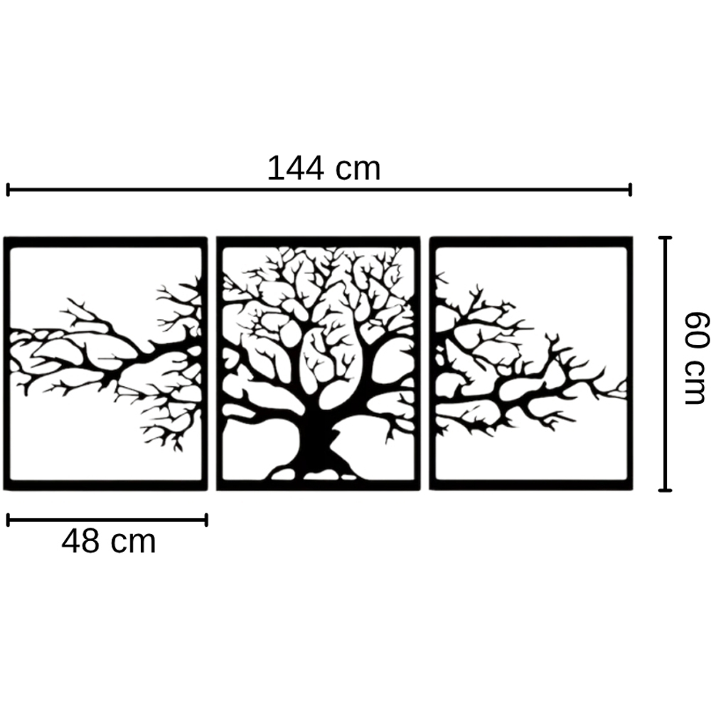 Decortie 3 Piece Tree of Life Metal Wall Art Set Image 5
