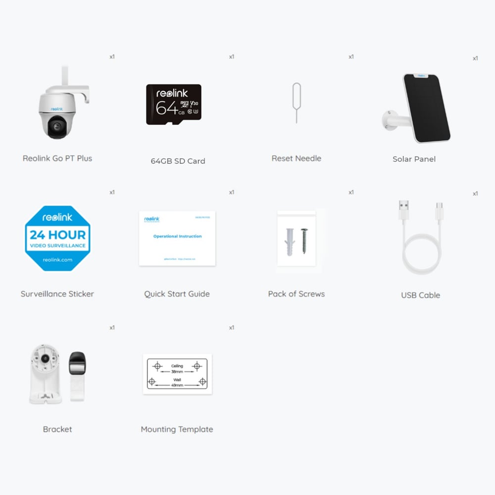 Reolink Go PT 4G LTE 8MP Ultra HD Pan and Tilt Solar CCTV Kit with 64GB SD CARD and SIM Image 3