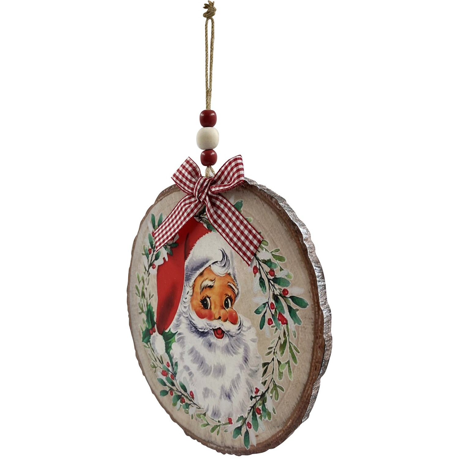 Jolly Santa Round Hanging Plaque Image 3