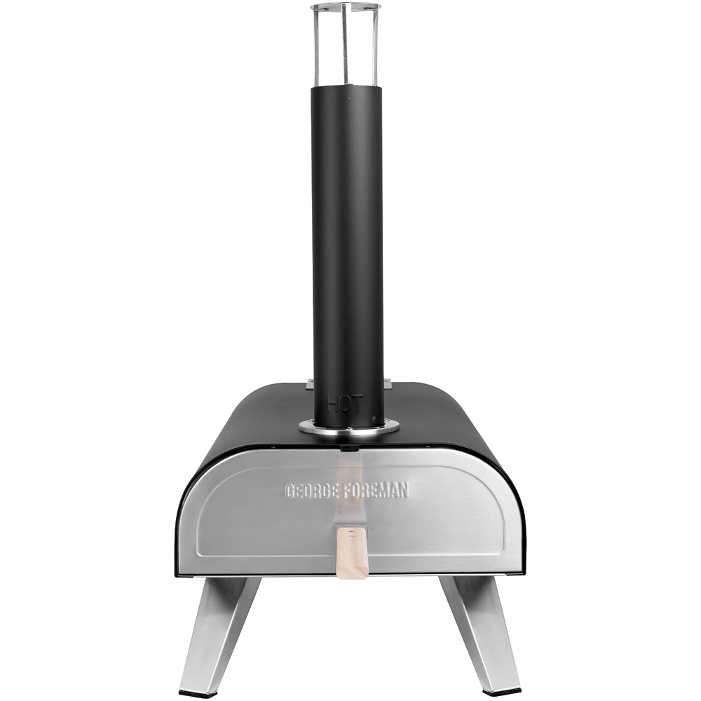 George Foreman Black 12 inch Multi-Fuel Outdoor Pizza Oven with Carry Bag and Paddle Image 3