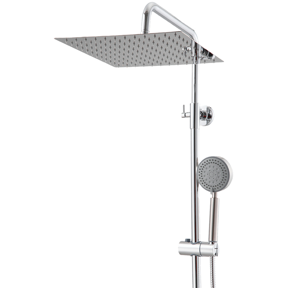 Living and Home Chrome-Plated Shower Riser Rail Kit with 5 Spray Modes Image 5