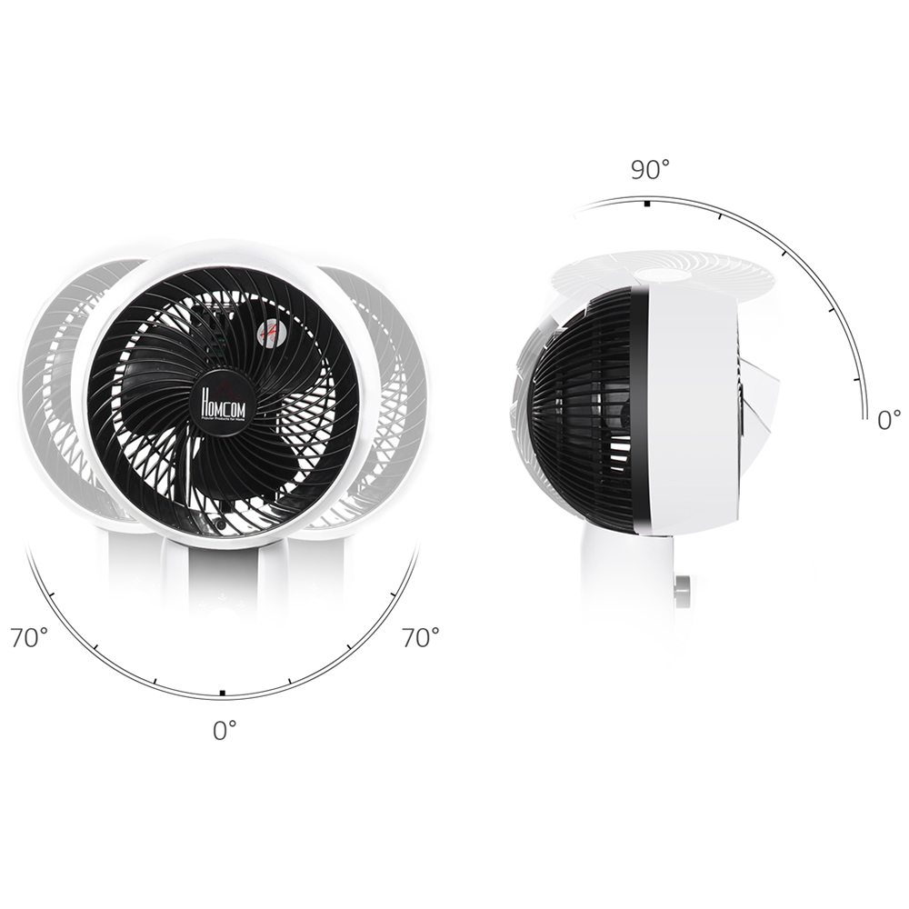 HOMCOM Black Pedestal Fan 32 inch Image 3