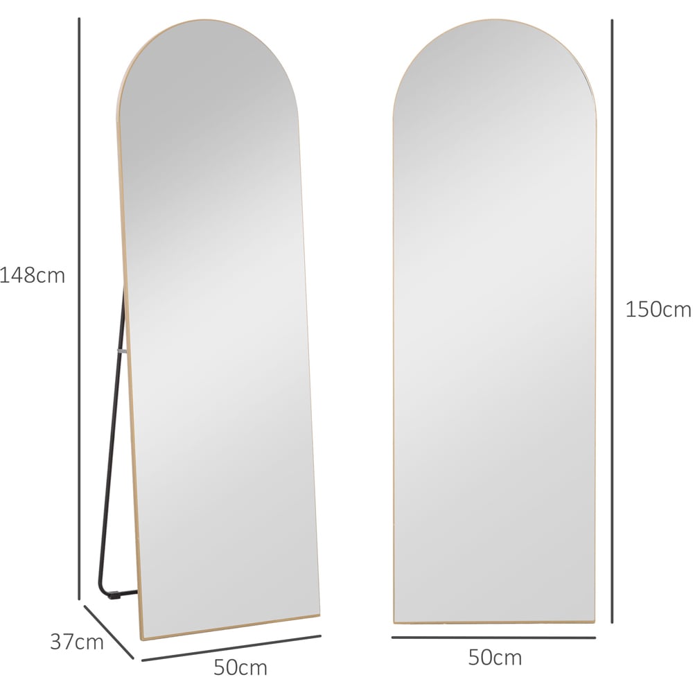 Portland Gold Tone Full Length Mirror 50 x 150cm Image 9