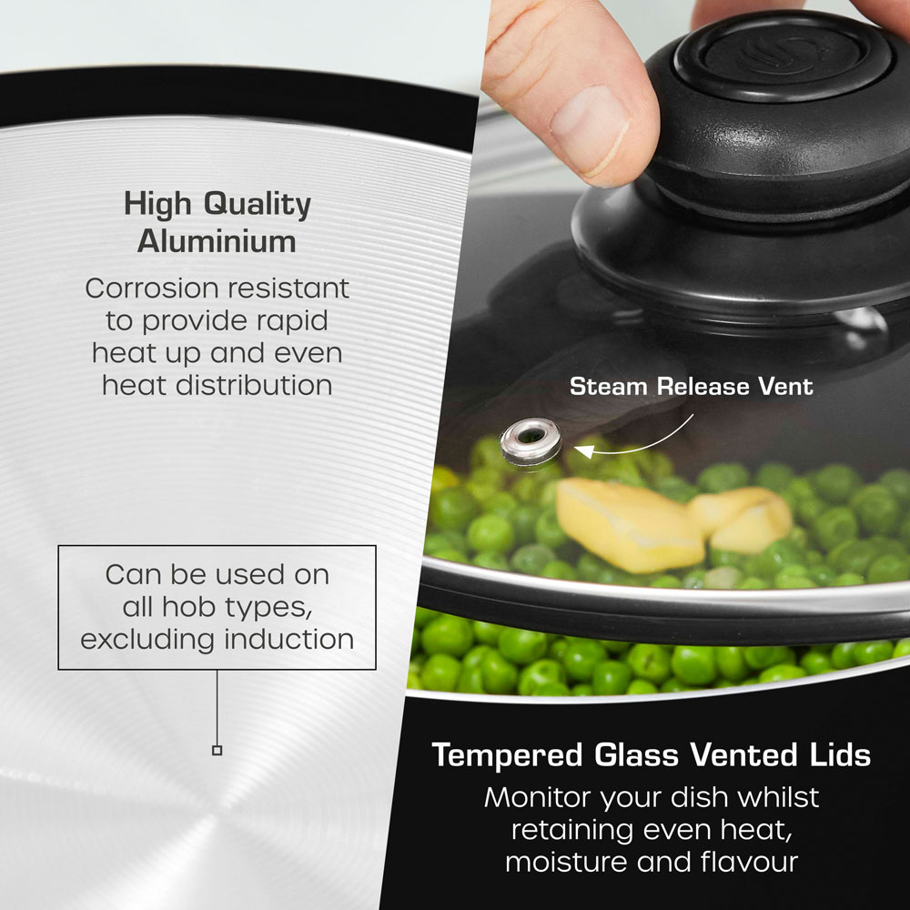 Swan Townhouse 14 Piece Black Pan and Tool Set Image 3