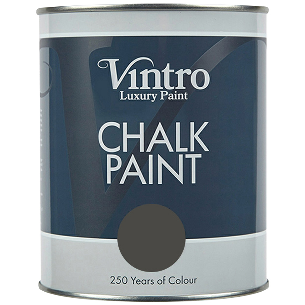 Vintro Paint Midnight Grey Matt Finish Chalk Paint 1L Image 2