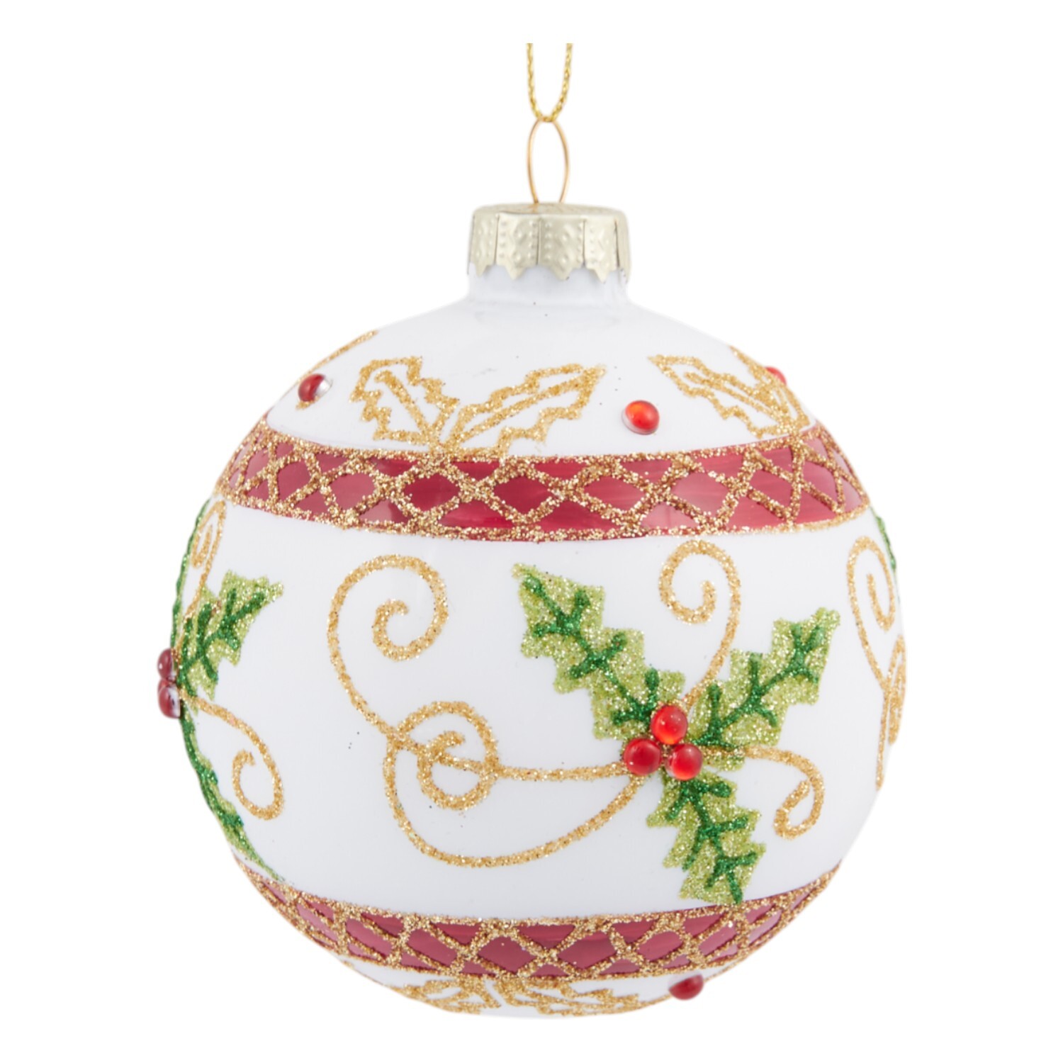Festive Holly Bauble Image 4
