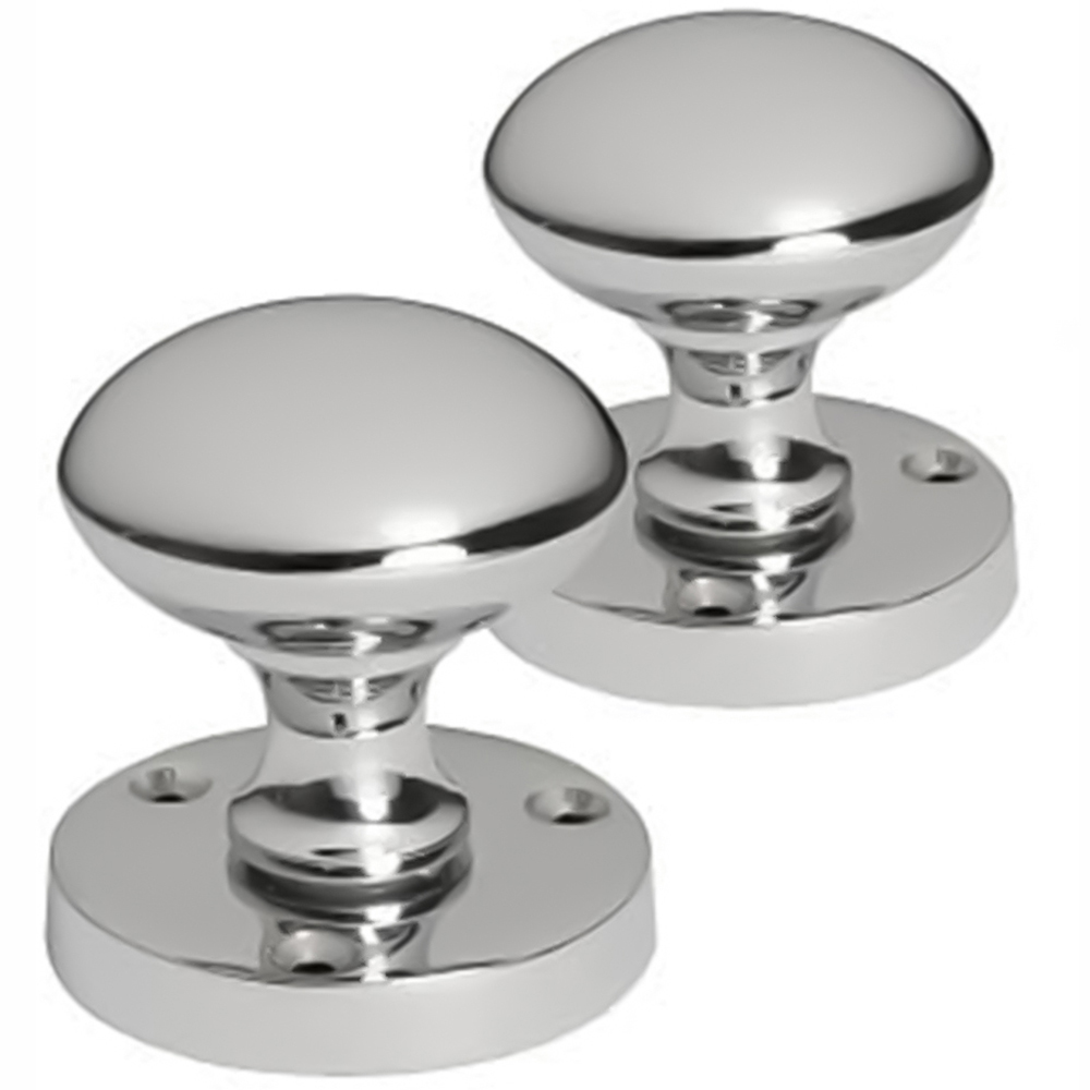 Golden Grace Chrome Mortice Sprung Door Knob Set Image 2