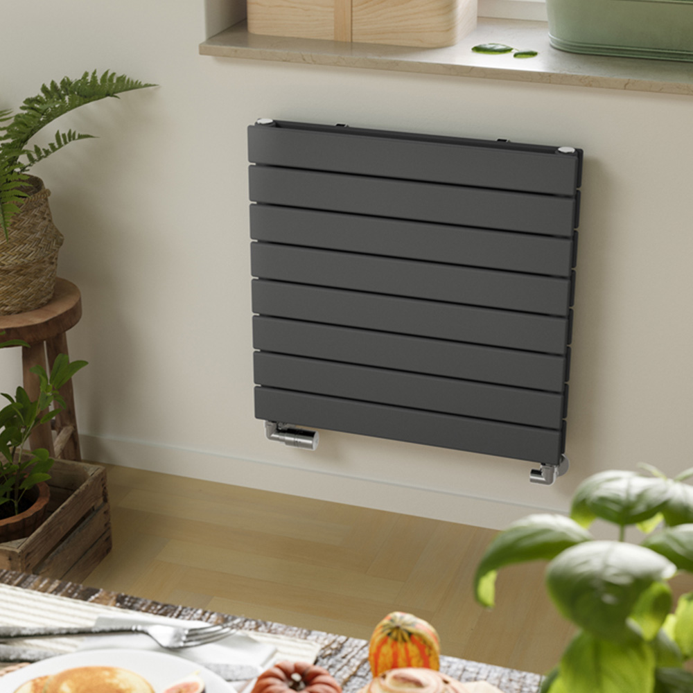 Terma Forte 2111 BTU Metallic Grey Double Panel Radiator 600 x 588mm Image 2
