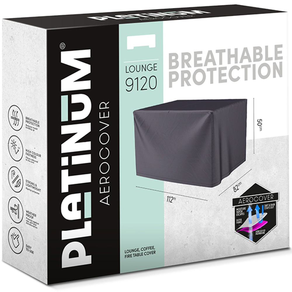 Platinum AeroCover Polyester Breathable Fire Table Cover 50 x 82 x 112cm Image 2