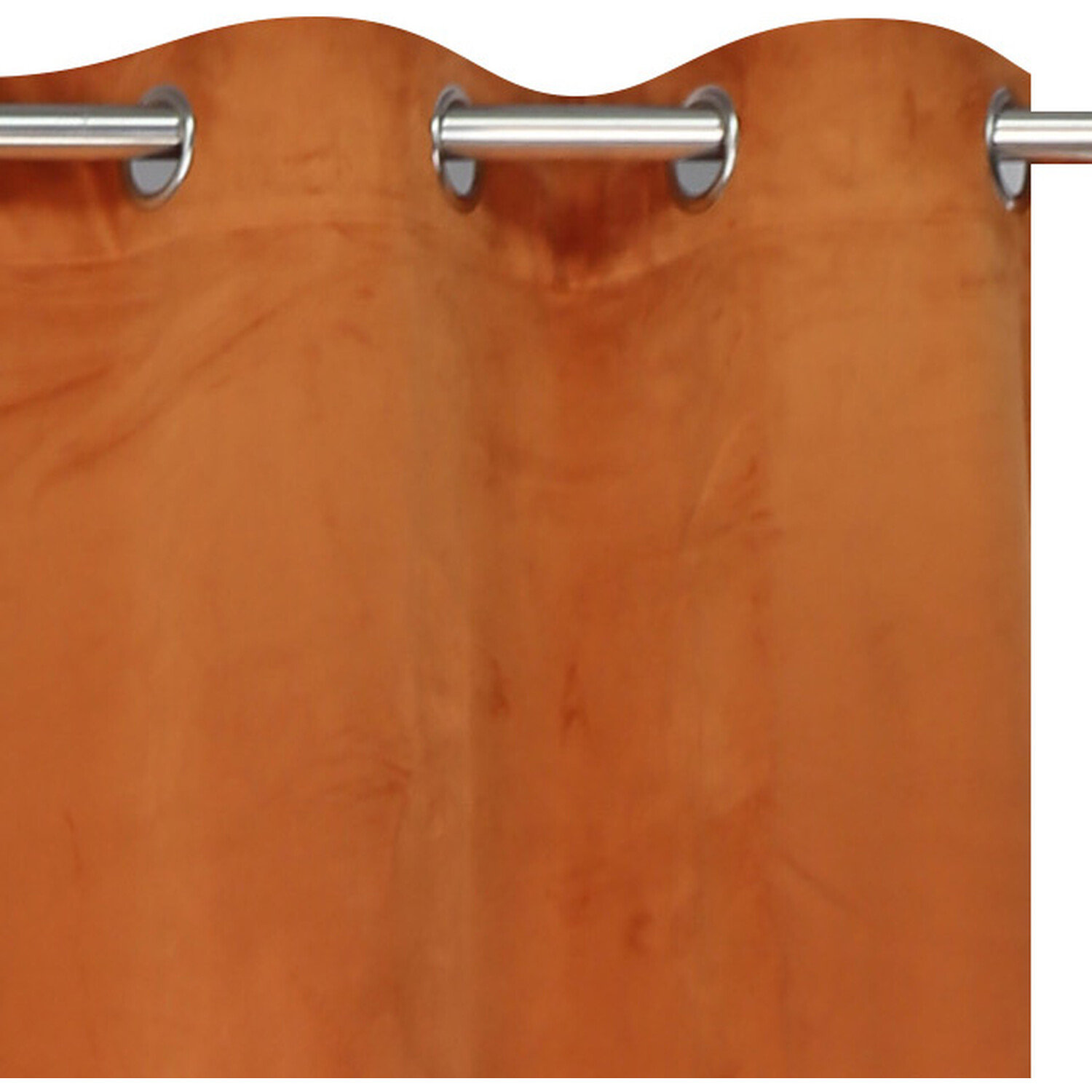 Neptune Velvet Panel Curtain Rust Image 3