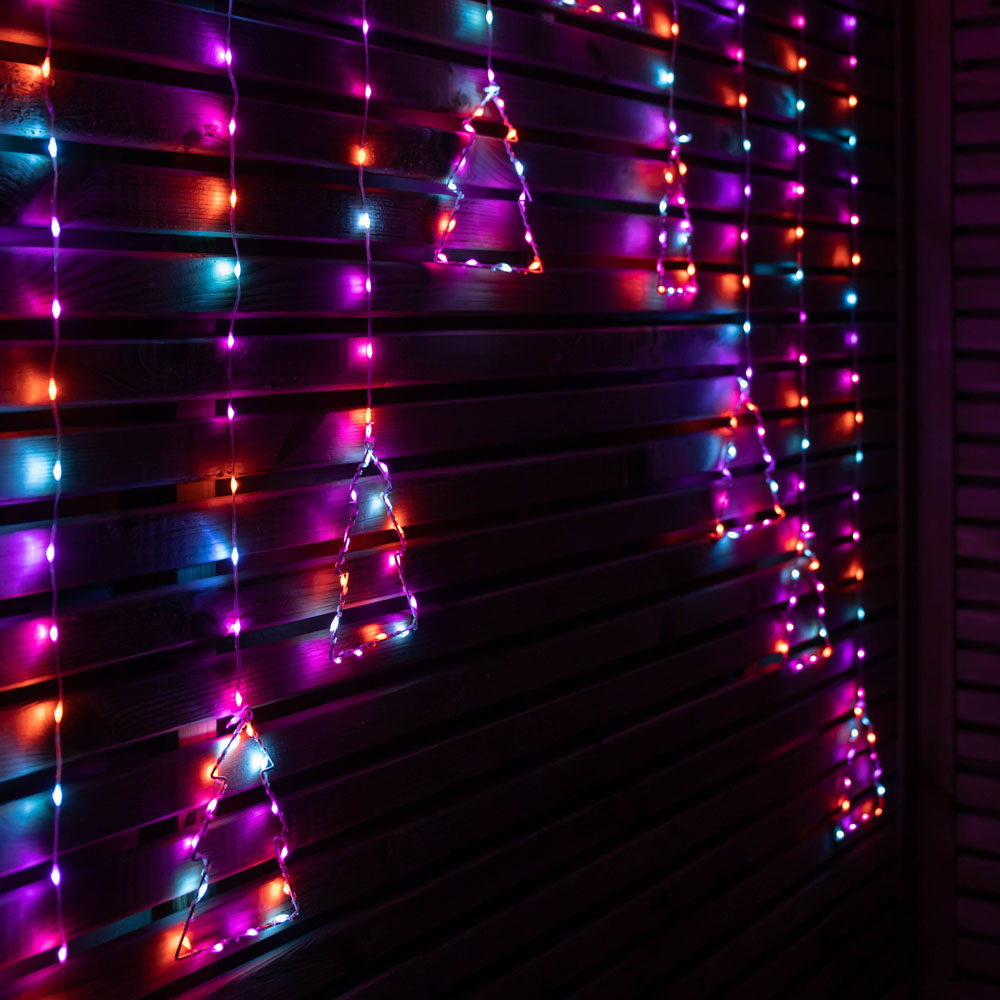 Premier FlexiBrights 258 Multicolour LED Christmas Tree Curtain Light 1.2 x 1.2m Image 8