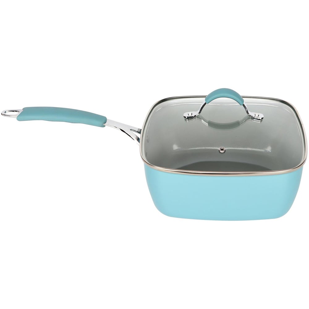 Blue and Dove Grey 14 Piece Non Stick Aluminium Induction Cookware Set Image 4