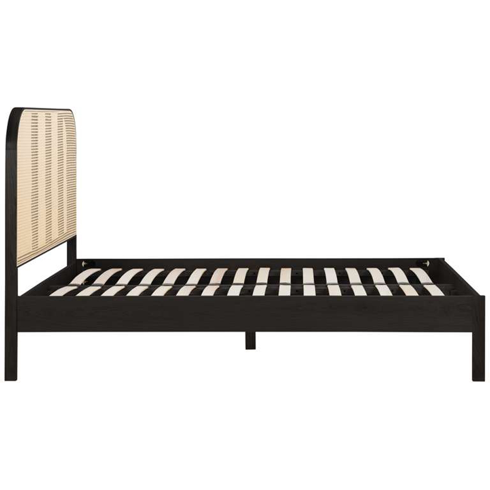 Birlea Margot Super King Size Black Bed with Rattan Headboard Image 5