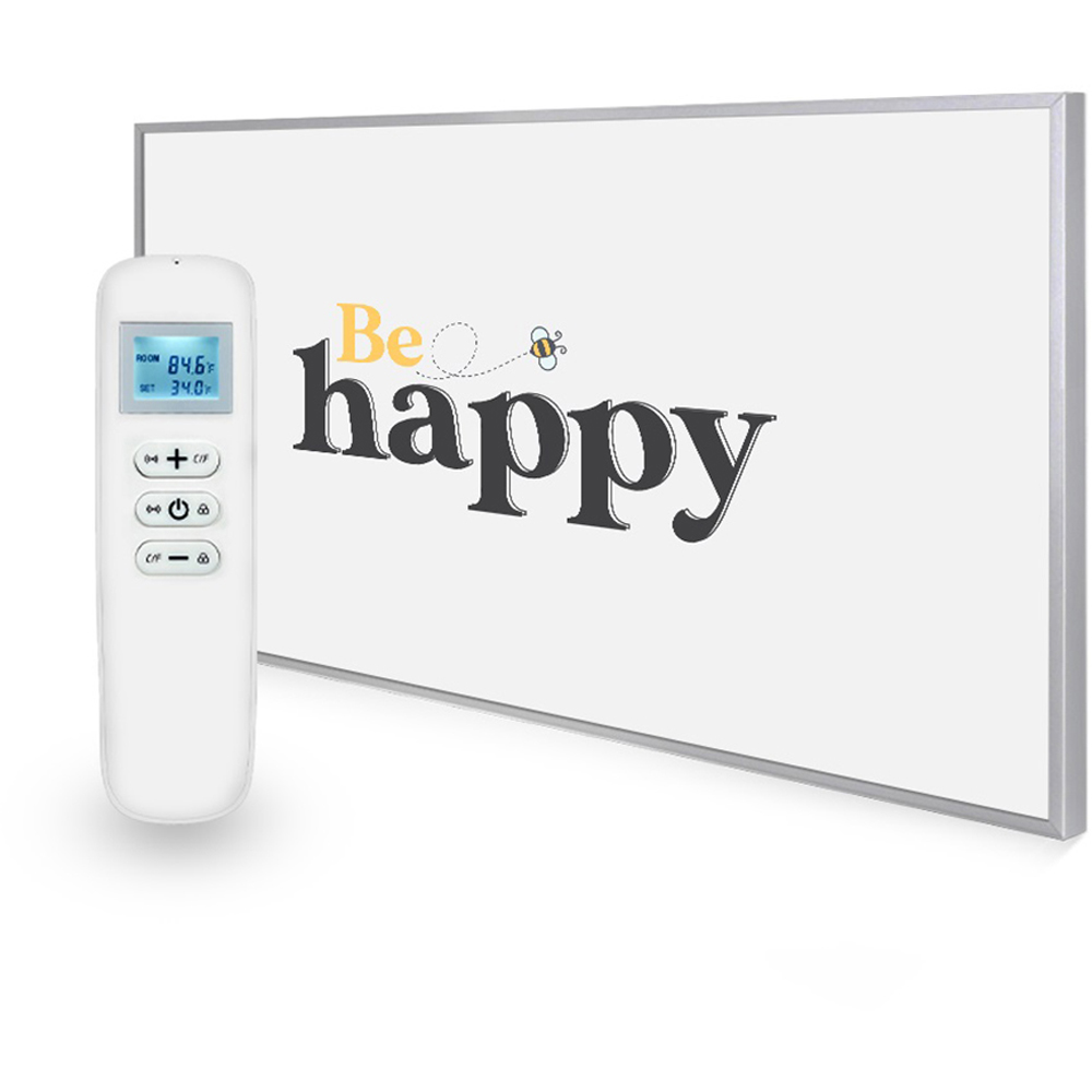 Mirrorstone Nexus 580W Be Happy Quote Wi-Fi Infrared Heating Panel 595 x 995mm Image 2