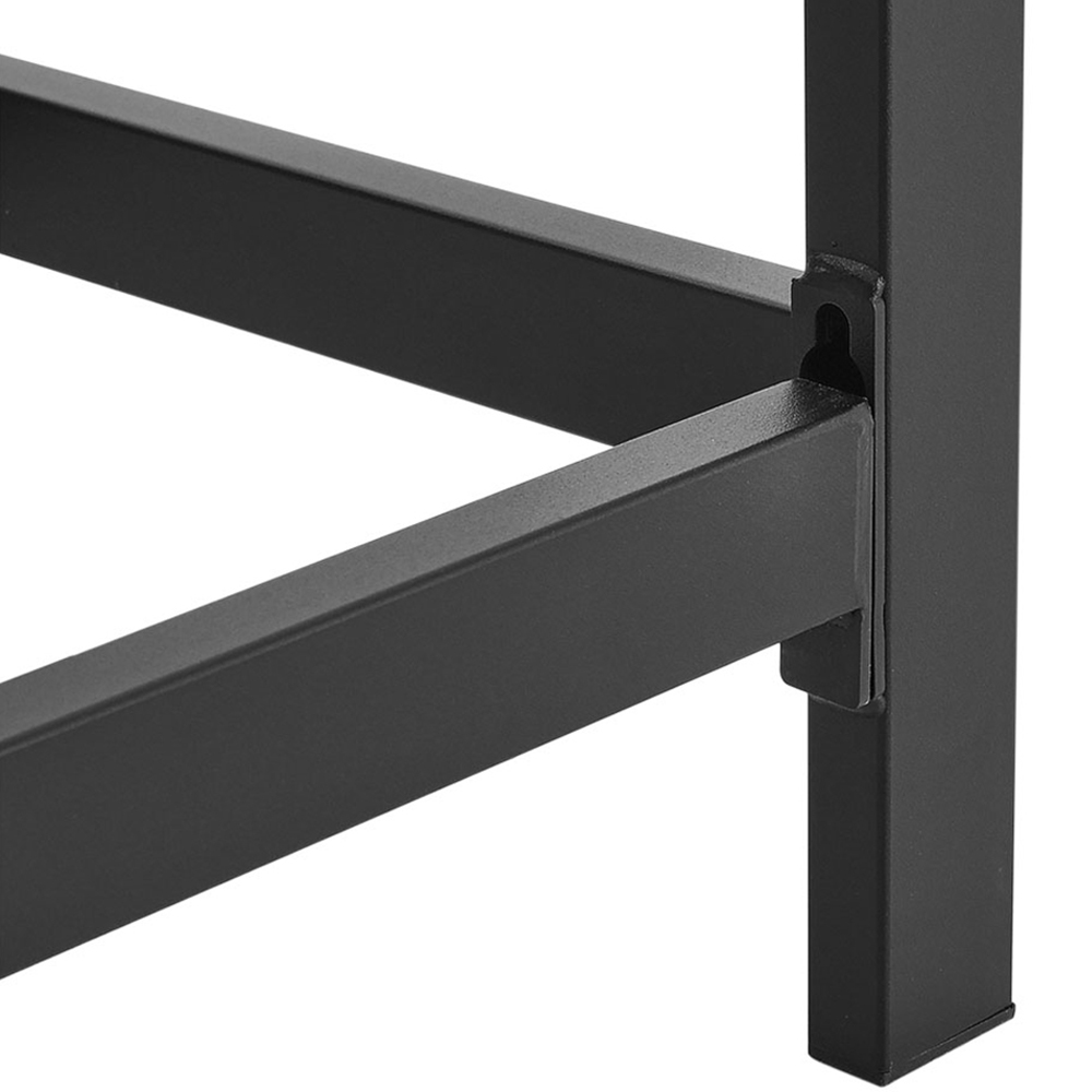 Living and Home Black Metal Powder Coated Firewood Rack Garden Log Holder Image 3