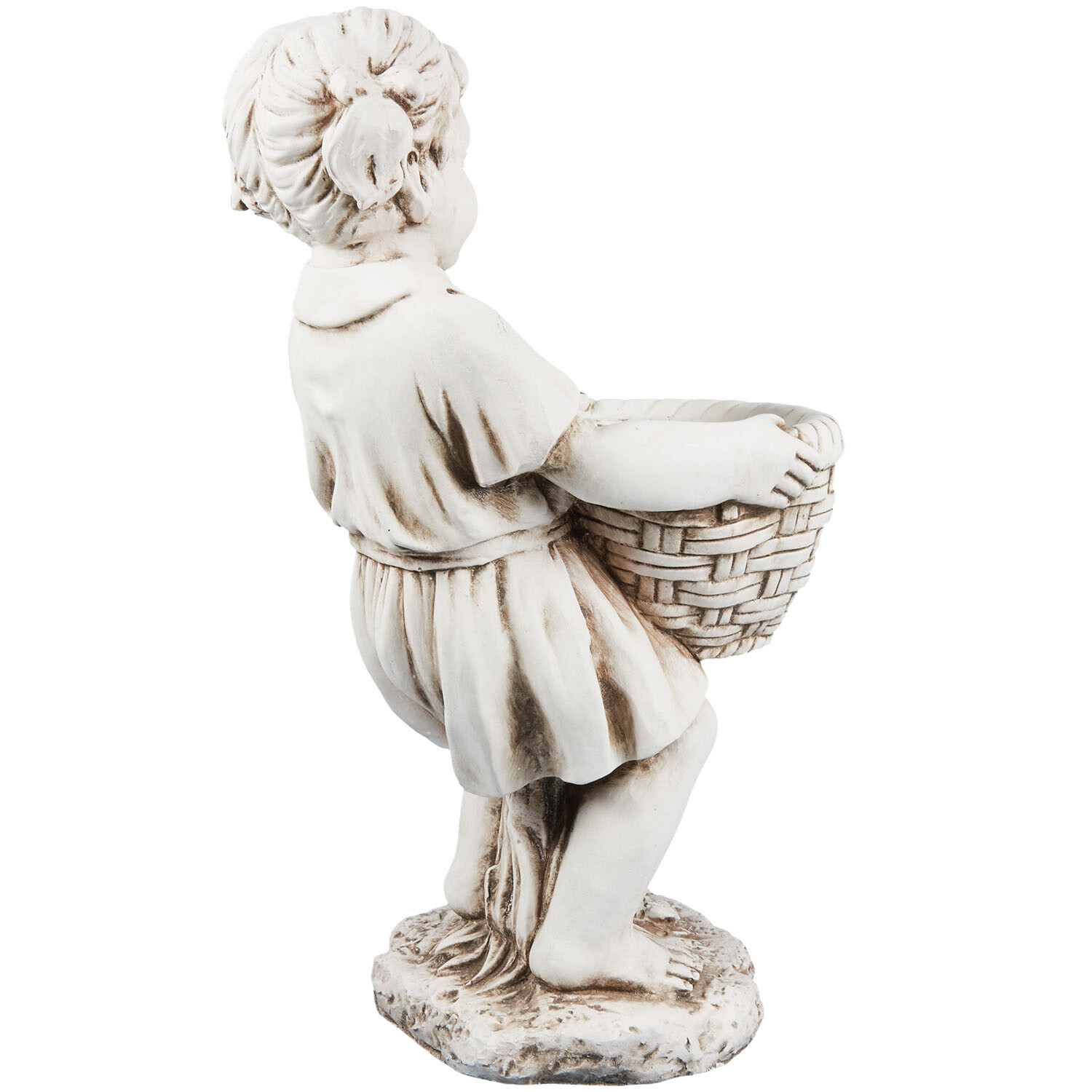 Girl Carrying Basket - White Image 2