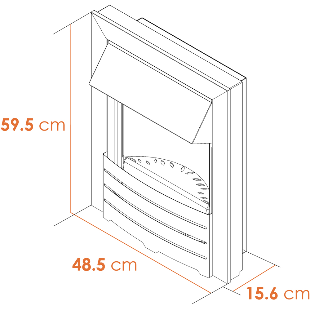 Adam Helios Brushed Steel Electric Inset Fire Image 8