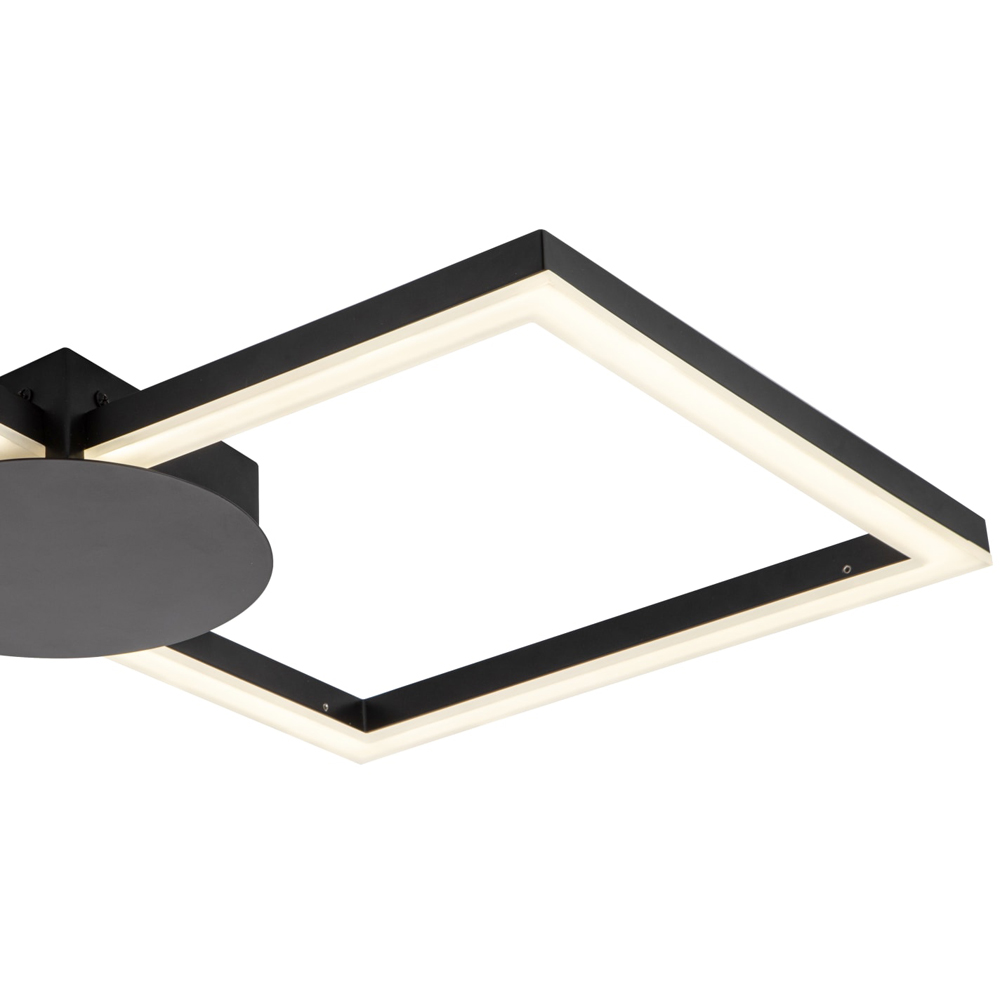 Cosylyte Miles 2 Square Matt Black LED Flush Ceiling Light Image 4