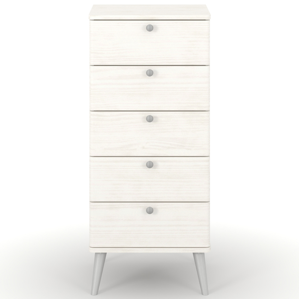 Core Products Augusta Curve 5 Drawer Narrow Chest of Drawers Image 3