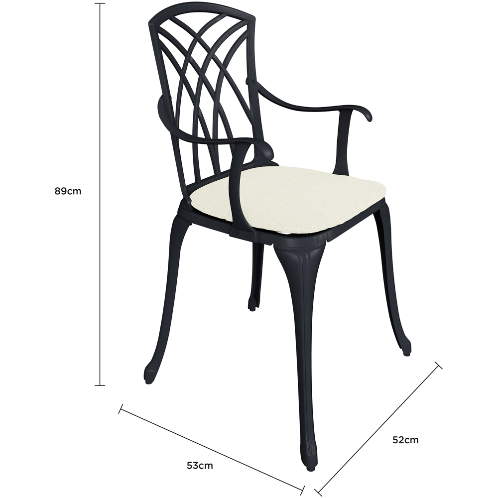 Charles Bentley Cast Aluminium 2 Seater Bistro Set Black Bronze Image 8