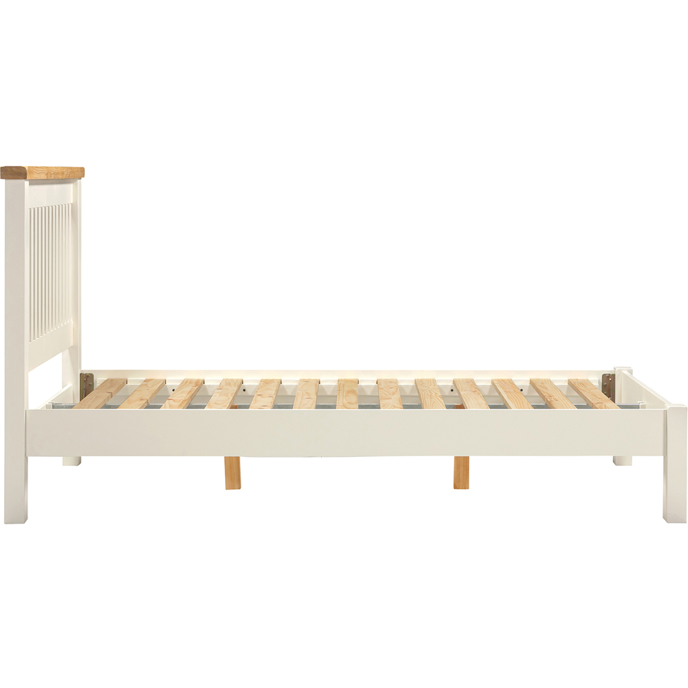 Seconique Windsor Double Ivory and Oak Low End Bed Frame Image 4
