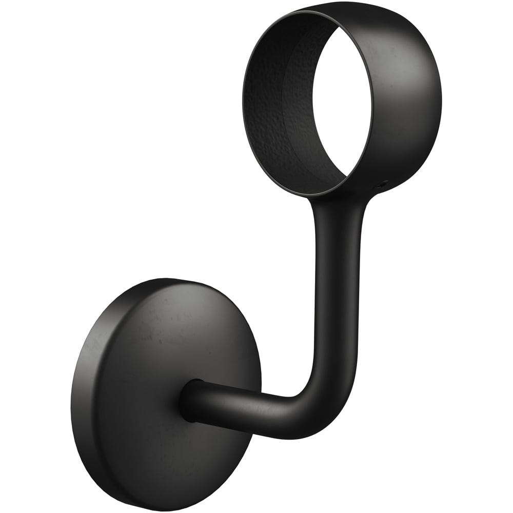 Rothley Matt Black Stair Handrail Wall Bracket Image 1