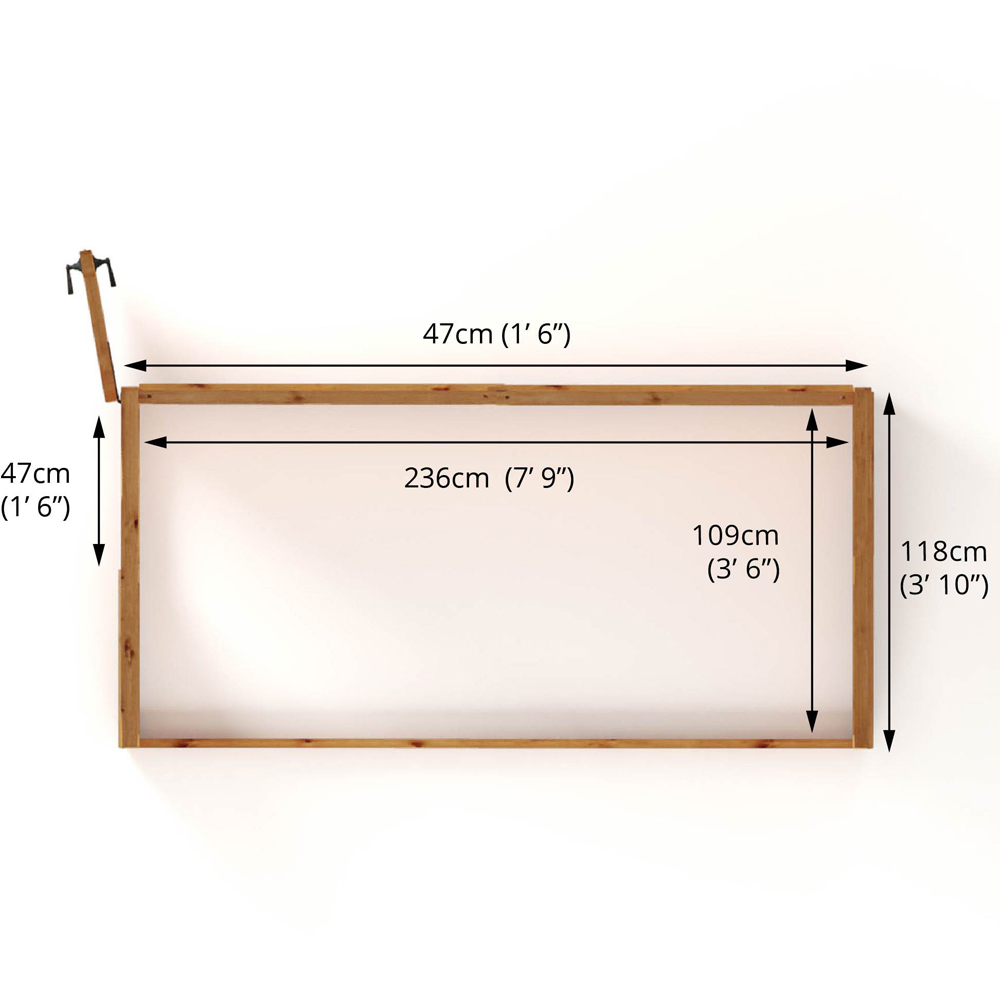 Mercia Woodsman Pent Lean To Styrene 8 x 4ft Greenhouse Image 9