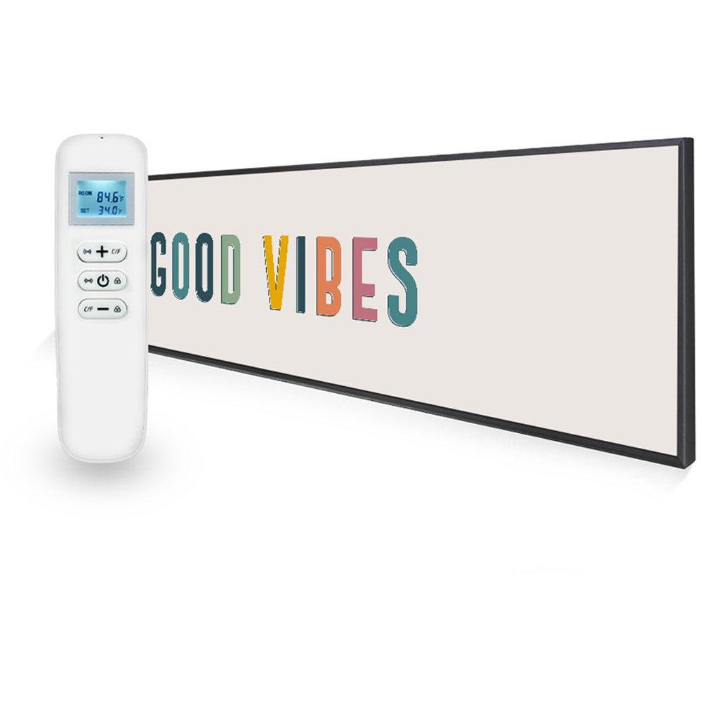 Mirrorstone Nexus Good Vibes Quote Ultraslim Wi-Fi Infrared Heating Panel 350W 295 x 1195mm Image 3