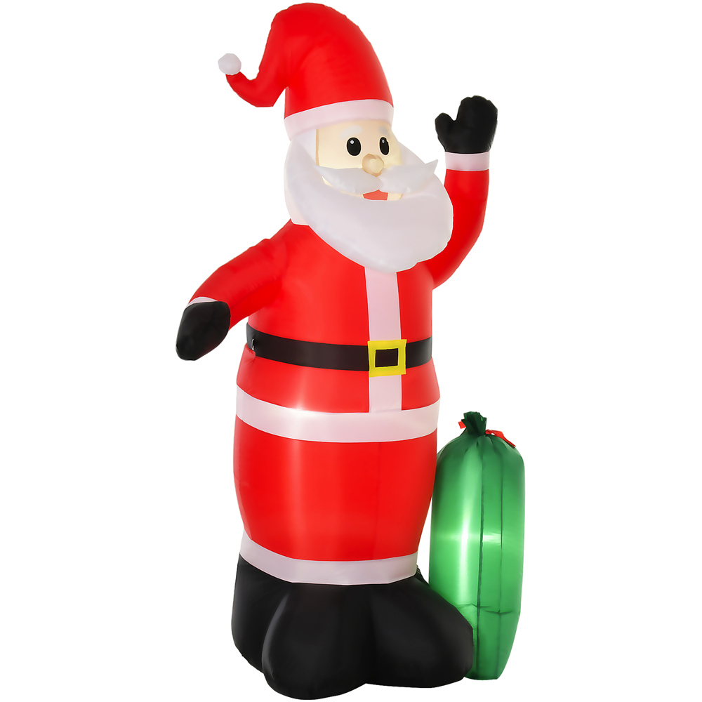 Everglow Red Inflatable Santa Claus Christmas Decoration 7.5ft Image 2