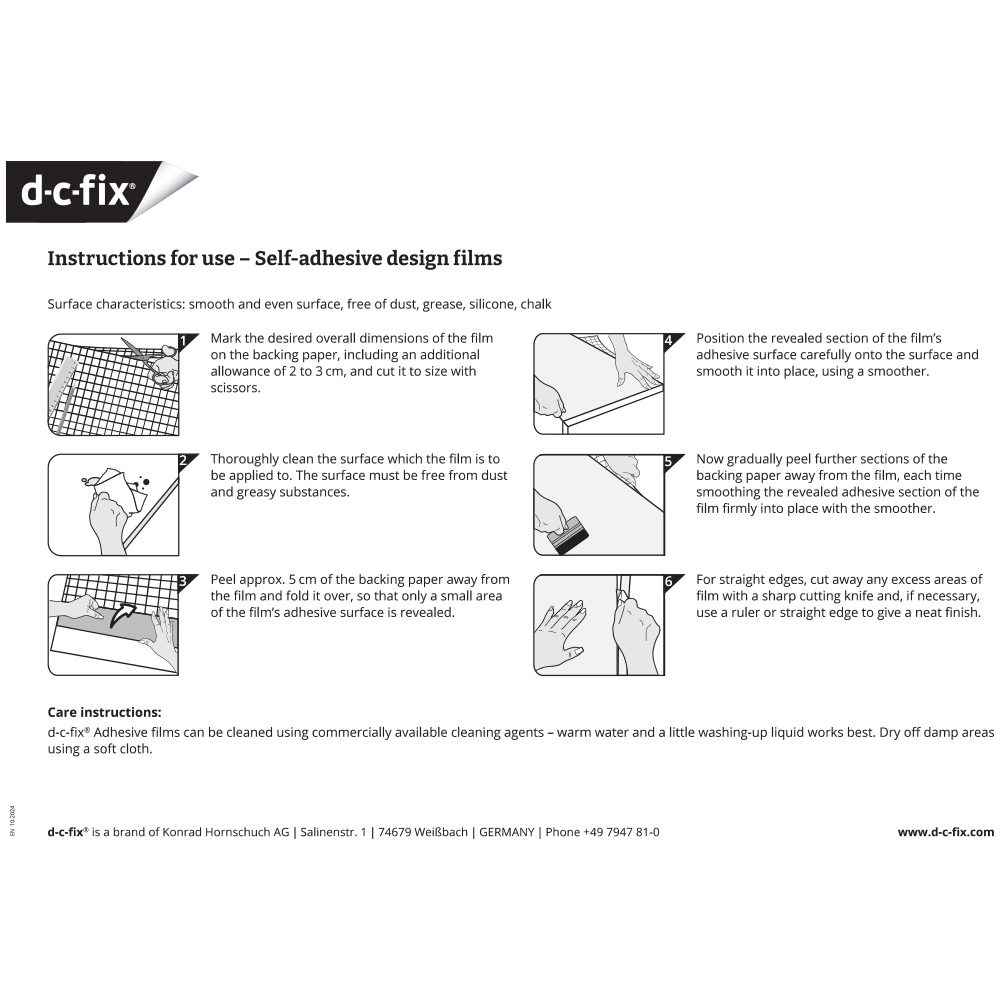 d-c-fix Cortes Silver Sticky Back Plastic Vinyl Wrap Film 67.5cm x 5m Image 5