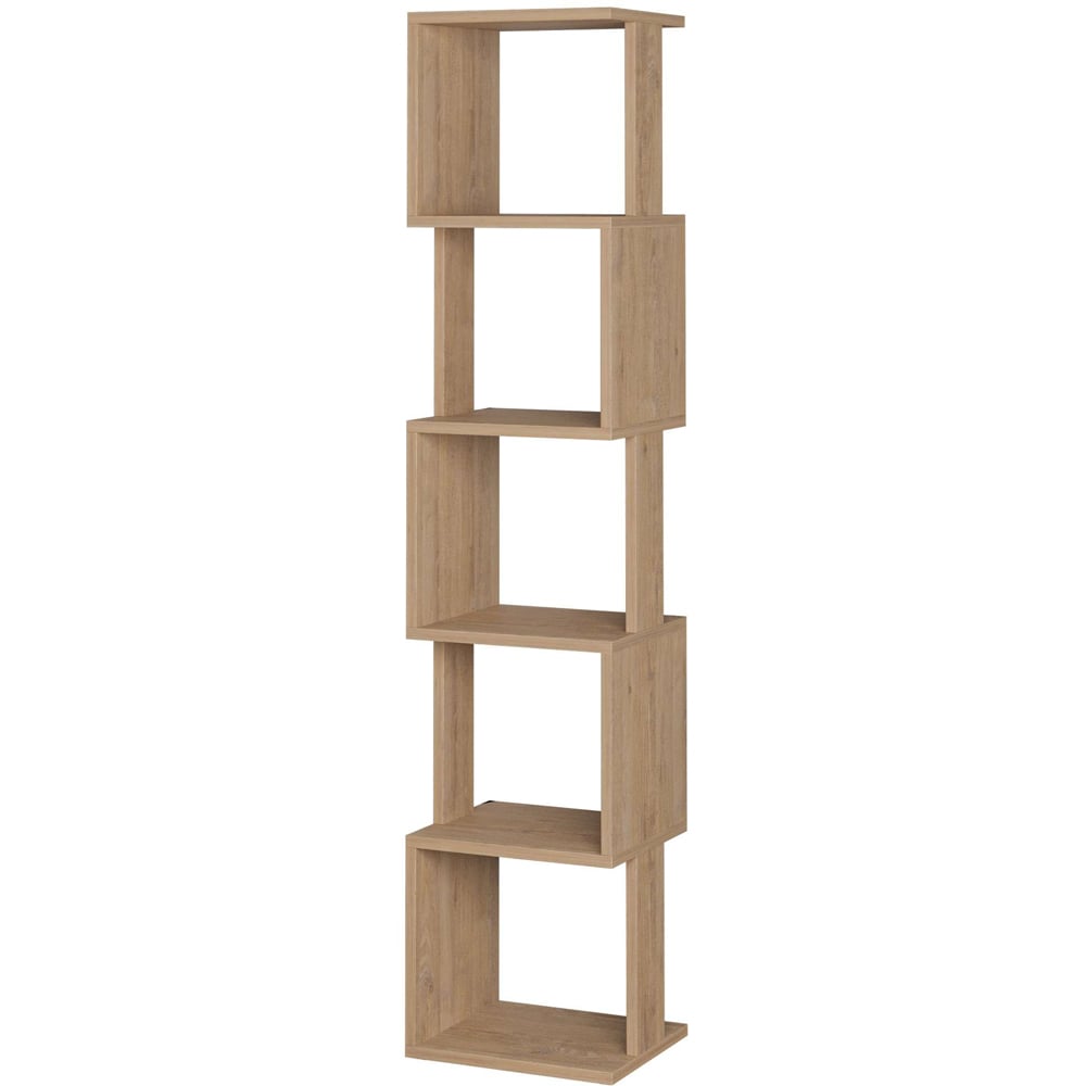 Decortie Piri Oak 5 Tier Tall Display Unit Image 2