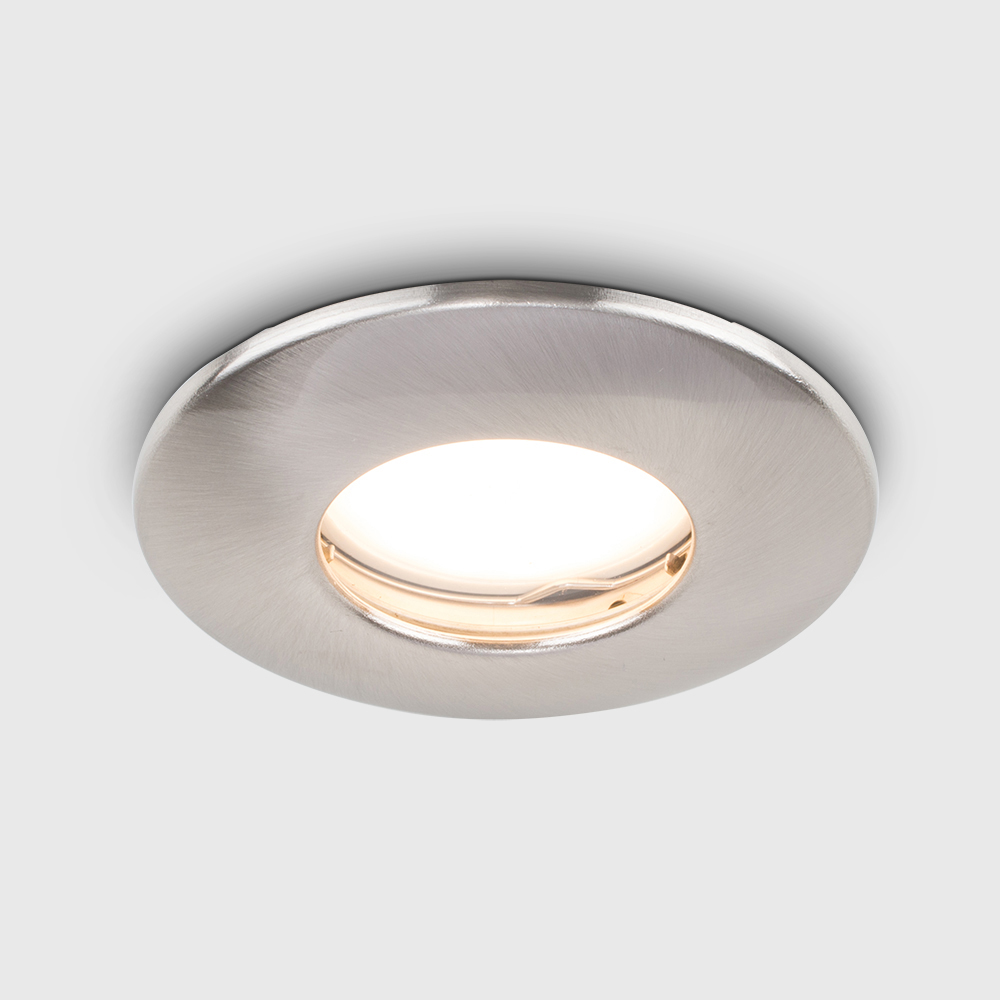 ValueLights Brushed Chrome IP65 Warm White LED Ceiling Downlight 10 Pack Image 4