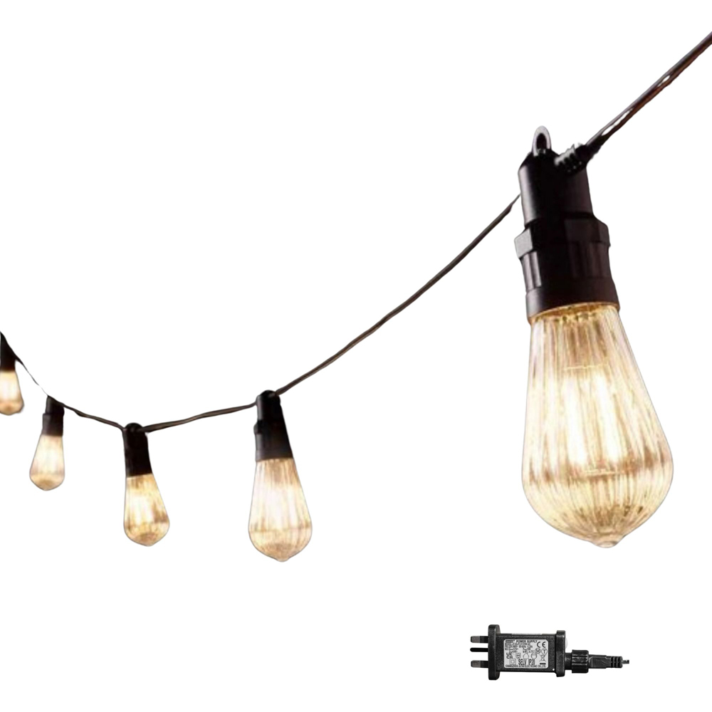 Samuel Alexander 20 Warm White LED Connectable Fluted Festoon String Light 9.5m Image 2