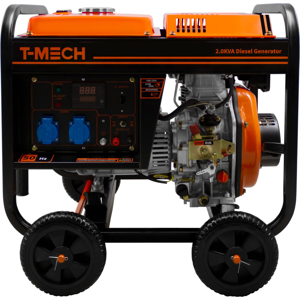 Monstershop T-Mech 2KVA Open Frame Portable Diesel Generator Image 1