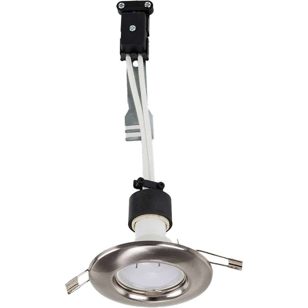ValueLights Brushed Chrome Fixed Ceiling Downlight 20 Pack Image 1